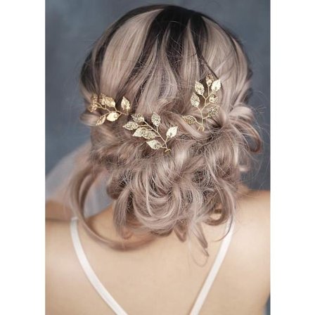 Bride Hair Accessories Hair Pins Clip Vintage Gold Leaf Bridesmaid Headpiece Customised Wedding Pack Of 3