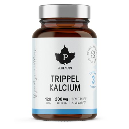 Mineraler Pureness Trippel Calcium 120 kapsler - Bodyman.dk