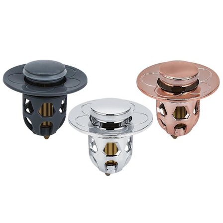 Vask Vannhode Lekkasjebeskyttelse Vaskavløp Proppsett Rustfritt stål Rosegull
