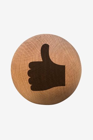 Spring Copenhagen - Emojipallo 7 cm - Luonnonväri - Koriste-esineet - - Homeroom