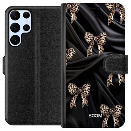 Plånboksfodral till Samsung Galaxy S24 Ultra med Leopard Bow
