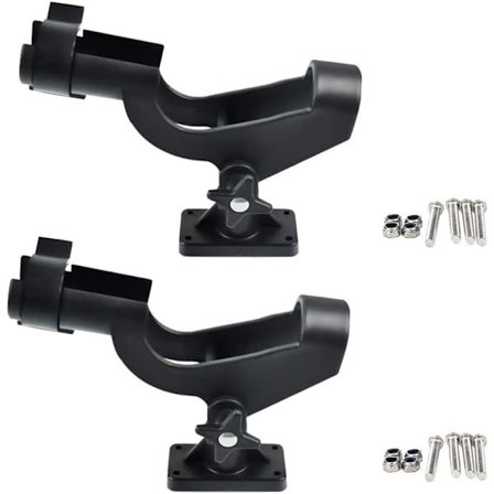 2-pakke 360 graders fiskestang holder med 2 holdere for båt kajakk fiskebåt tilbehør montering på båtrekk AC holder