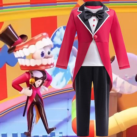 Digital Circus Caine Kostyme Barn Cosplay Antrekk Gutter Halloween Party Karnevalsett