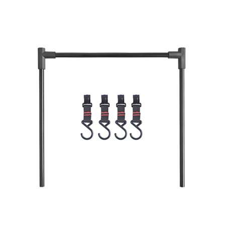 Camping Hängställning Camping Lamp Stativ Hållare Vikbar Camping Köksredskap Hylla med krokar för Camping Fiske Picknick BBQ