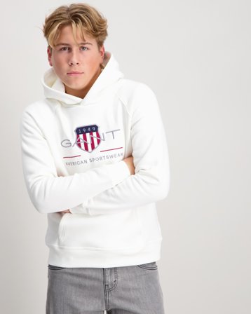 GANT ARCHIVE SHIELD HOODIE Wit Hoodies Jongens - Kids Brand Store