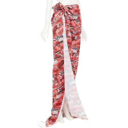 Balenciaga Vintage, Pre-owned Fabric bottoms Rood, Dames, Maat:S,Viscose,print