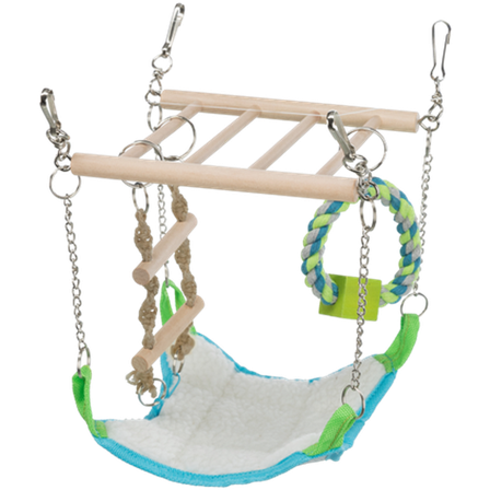 Trixie - Hengebro med hengekøye Brun 17 x 15 x 22 cm - Smådyr - Hus & Burinteriør - Lekeplasser og Klatrestativer - ZOO.no