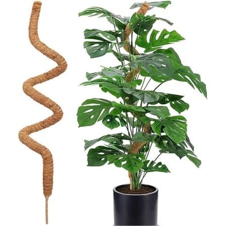 Mosstokke til klatreplanter, bøjelig mosstok - plantestøtte / støttestok 120 cm, klatrestøtte til klatreplanter, efeu og Monstera