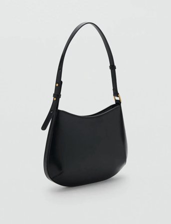 Mango Oval Shoulder Bag - Black - ONE SIZE