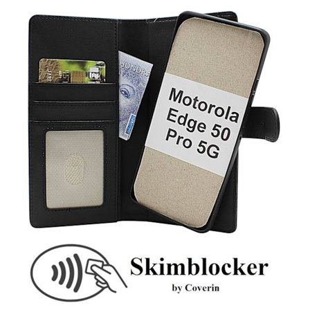 Skimblocker Motorola Edge 50 Pro 5G Magnet Plånboksfodral
