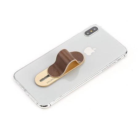 Smartphone Finger Holder - Push Pull Finger Ring Holder, Holder Grip - Matte Series(brun)