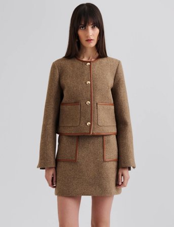 Malina Ninette Dressed Wool Jacket - Beige - 36
