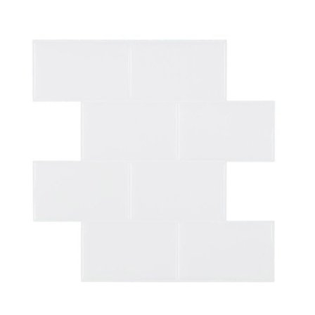 25 x 25 cm självhäftande kakelklistermärke i blankt vitt utföra