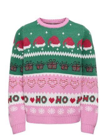Koghoho Xmas Ls Pullover Knt Pink Kids Only
