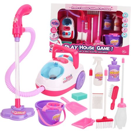 Støvsuger rollelegesæt, husholdningsrengøringsværktøj, let interaktivt pædagogisk legetøjssæt, der fremmer praktiske færdigheder