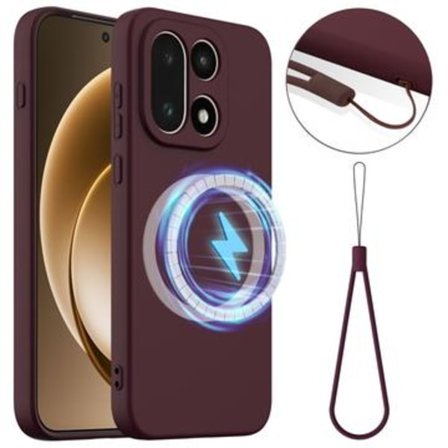 OnePlus 15 Liquid Silikonskal - MagSafe-kompatibelt - Vinröd