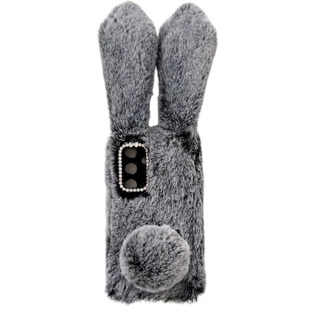 For Samsung Galaxy S24 Deksel 3D Kaninører Myk Furry Hårball Fuzzy Telefondeksel