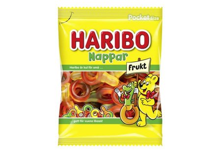 HARIBO Godis Nappar Frukt 80g - Lyreco - Kök och servering - Ätbart - Godis och choklad
