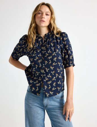 Lindex Blouse Allie - Navy - 36