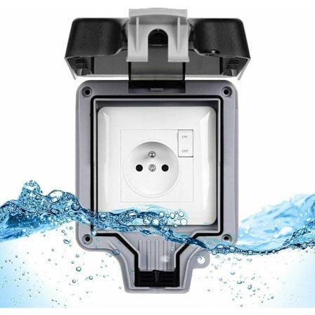 IP66 vandtæt udendørs stikkontakt udendørs vandtæt 16A (med afbryder)