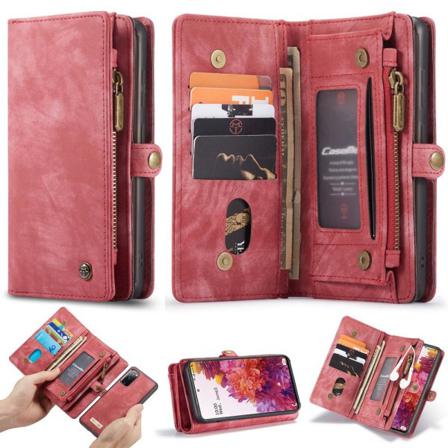 Samsung Galaxy S20 Fe - Caseme 2-i-1 Magnet Skal/fodral - Röd Red Röd