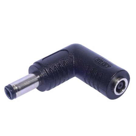 Rätt vinkel 4,5x3,0 mm hona till 7,4x5,0 mm/6,0x3,6 mm/5,5x2,5 mm/5,5x2,1 mm adapter