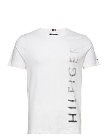 Vertical Hilfiger Gradient Tee T-shirts Short-sleeved Vit Tommy Hilfiger