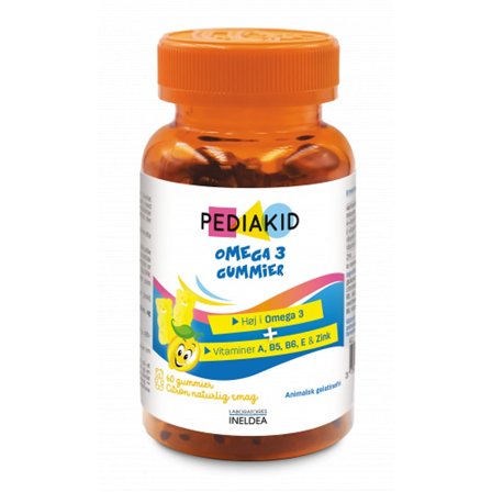 Pediakid Gummies Omega 3 Lemon 60 stk., Helse & Madvarer, Vitaminer, Multivitaminer