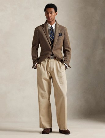 Polo Ralph Lauren Custom Fit Striped Oxford Shirt - Beige - S