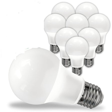 10x E27 LED-lampor 9W 60W Ekvivalent A60 806 Lumen 6500K Neutralvitt