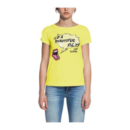 Love Moschino T-Shirts Gul, Dame