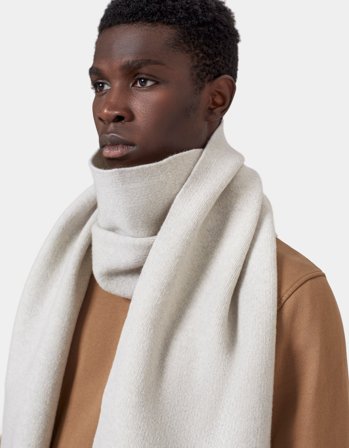 Merino Wool Scarf - Pacific Blue