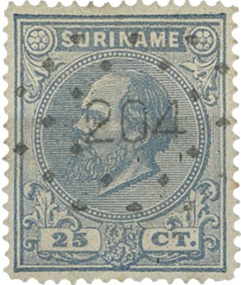 Suriname 1873-1889 - NVPH 10a - Stemplet