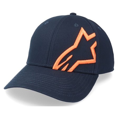 Alpinestars - Svart adjustable Keps - Corp Snap 2 Hat Navy/Orange Adjustable @ Hatstore