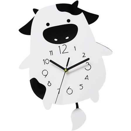 Suloinen lehmä seinäkello eläin akryyli seinäkello hiljainen paristokäyttöinen
