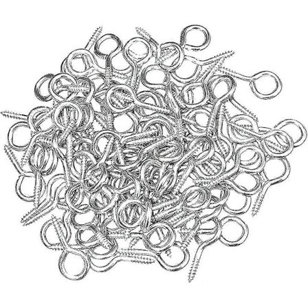 [300 kpl] Mini ruuvirenkaan tappi 15 mm x 7 mm hopeoitu silmukkapultti Bail Peg käsintehdyt tarvikkeet tee-se-itse korujen valmistukseen 