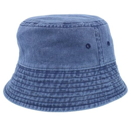 Beechfield - Blå bucket Hatt - Denim Vintage Washed Bucket @ Hatstore