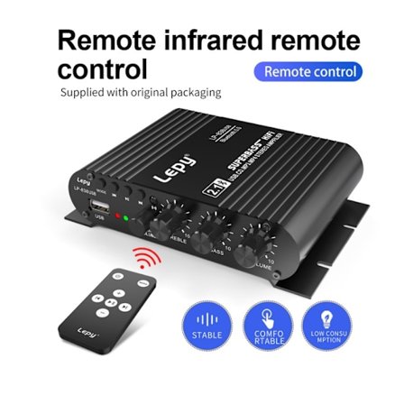 LP838 Bluetooth Subwoofer Förstärkare 12V Bil 2.1 Kanal Ljudspelare Förstärkare