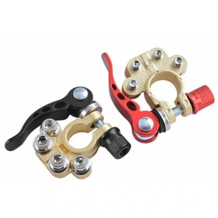 2 kpl Akun napaliittimet Pikaliitin Auton akku Akun napaliitin Positiivinen Negatiivinen Kuusiokoloavain