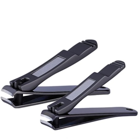 Negleklipper - Sett med 2 negleklippere, liten og stor - Svart, ZQKLA