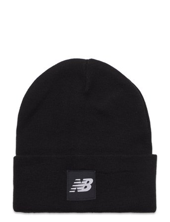 New Balance Cuffed Beanie Flying Nb Logo - Black - ONE SIZE