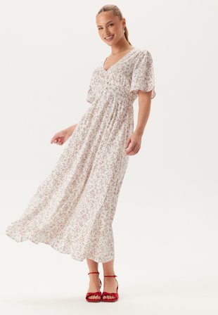 BUBBLEROOM Butterfly Sleeve Viscose Maxi Dress Klær