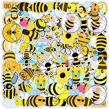 Söpöjä Mehiläistarrat 50 kpl Kylmiä Esteettisiä Tarroja Vedelle