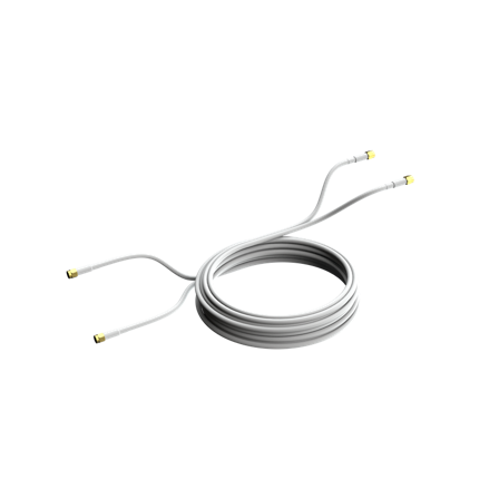 POYNTING Kabelpakke 2 stk. HDF195, 3m hvit kabel SMA-han/SMA-hun (sammenfestede kabler)