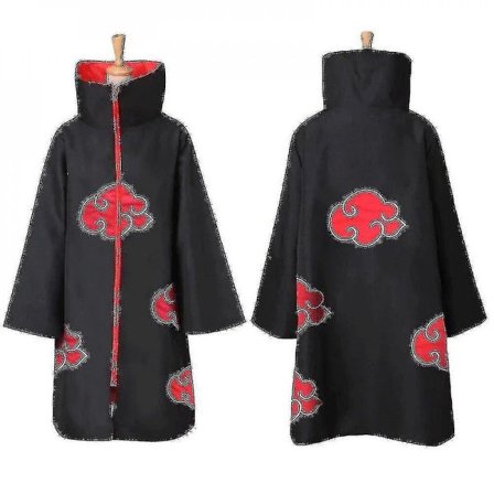 Naruto Akatsuki Kappe Anime Kostume Sæt Itachi Robe Halloween V Kappe Størrelse M