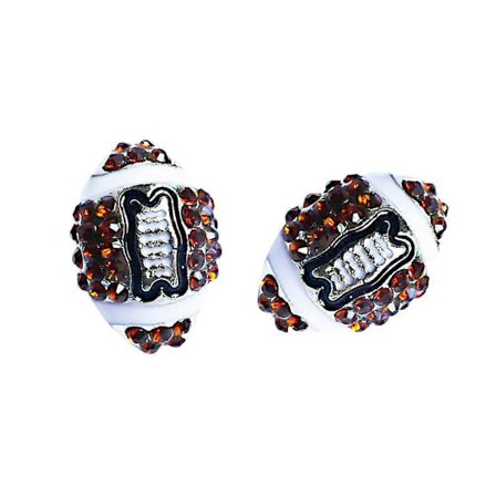 Elegante fotballøredobber med krystallstifter, smykker for kvinner og jenter