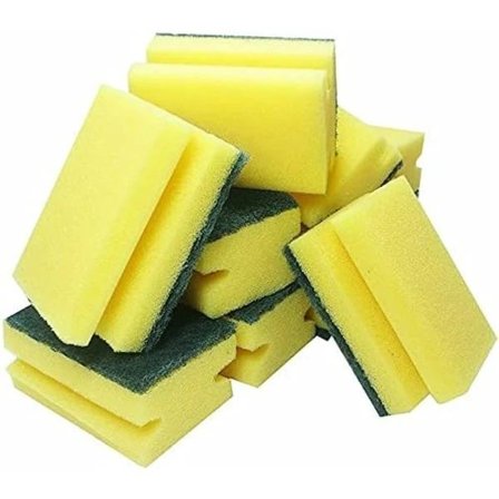 【PP】 Kraftig skuresvamp, dobbeltsidet opvaskeklud og rengøringssvamp til køkken, badeværelse og rengøring i hjemmet (8-pak)