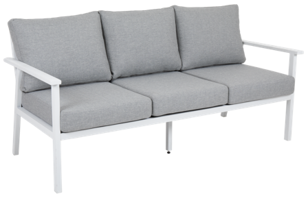 Brafab Samvaro High Soffa 3-sits Vit/Pearl Grey, Utemöbler