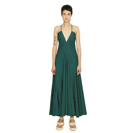 Jil Sander, Multi-Stripe Dress Zielony, Kobieta, Rozmiar: XS