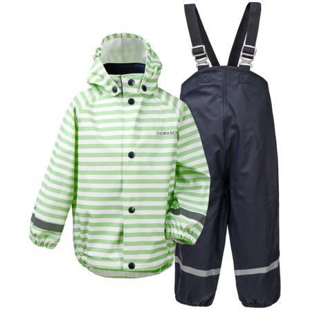 Didriksons Slaskeman Printed Kids Set 3 Children rainwear sets Green 70